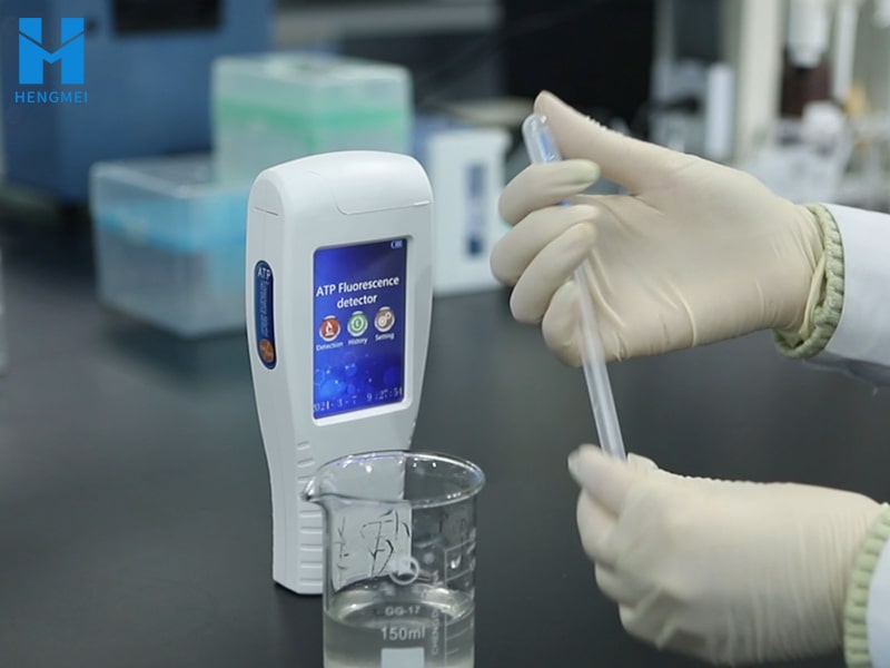 ATP fluorescence detector liquid detection operation video