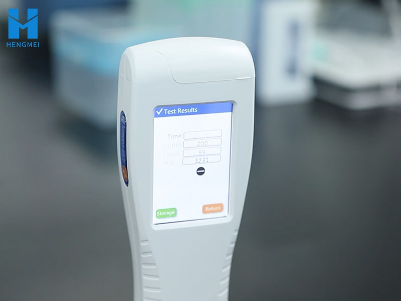 Operation steps for detecting hand bacteria with cleanliness detector