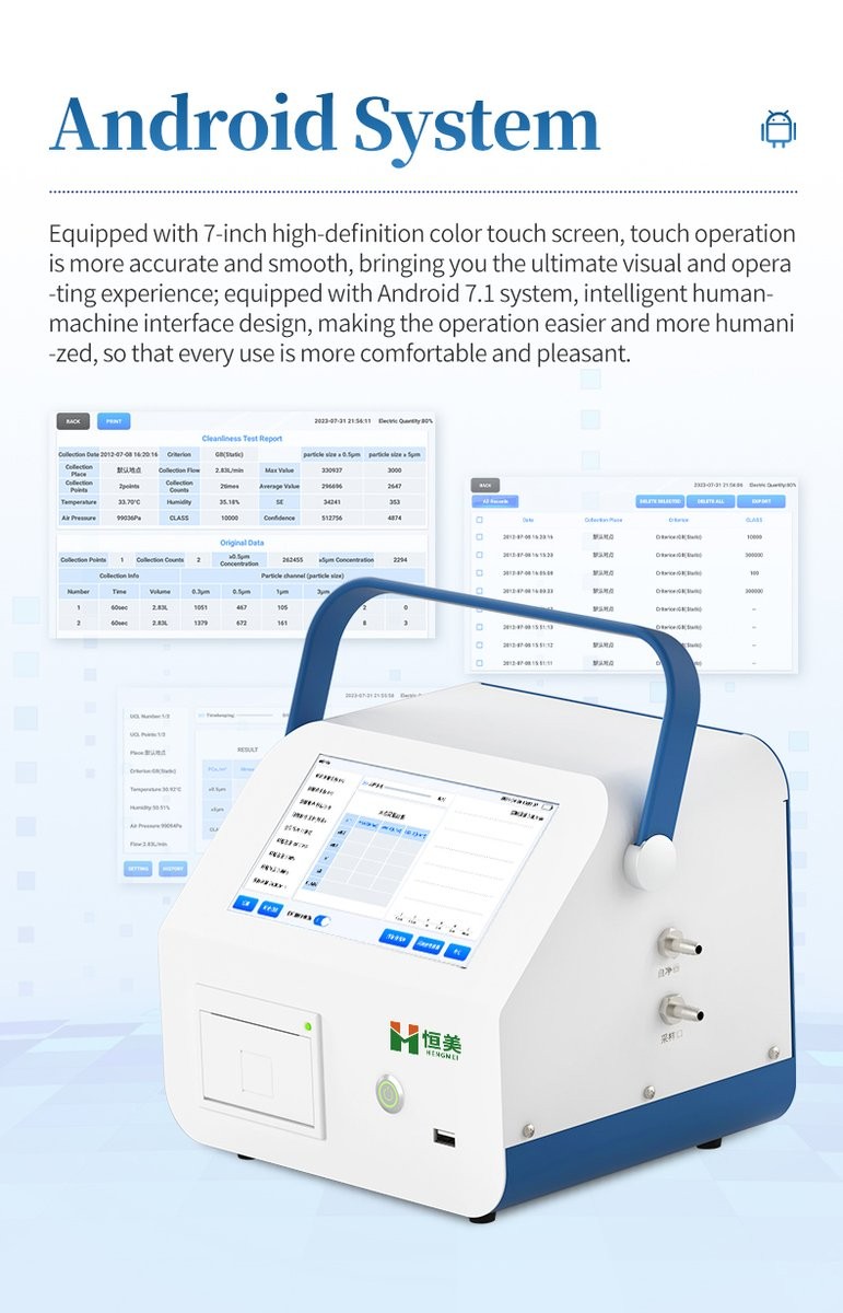 Android touchscreen workflow used by cleanroom operators during routine shift verification