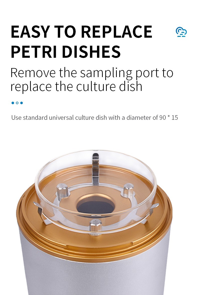 Ninety-millimeter culture dish for airborne bacteria sampling