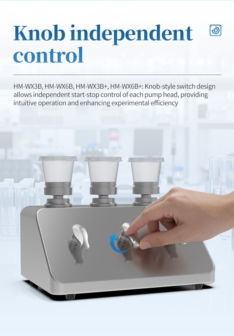 Microbial filtration system independent mechanical knobs